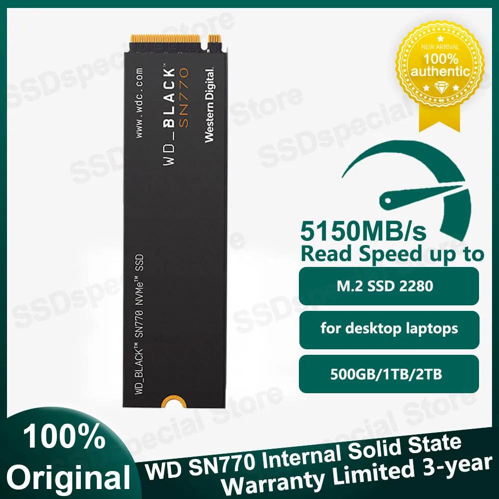 WD     ̹ ָ Ʈ ̺, SN770 NVMe SSD, Gen4 PCIe M.2 2280, 2TB, 1TB, 500GB, 250GB, ִ 5150 MB/s